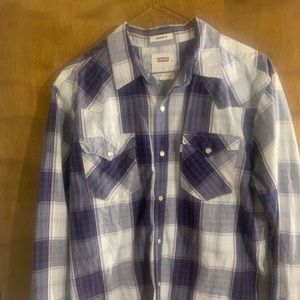 Classic western shirt Pearl snap buttons Mens